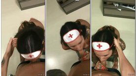 Enfermeira top cai de boca na piroca