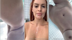 Maisa Pravo com boca cheia de porra depois da foda