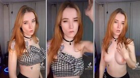 Harley nude on TikTok showing off hot hard tits