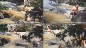 Edna Samara naked at the waterfall showing off for the big man
