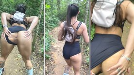 Amirah Daher showing her ass while hiking