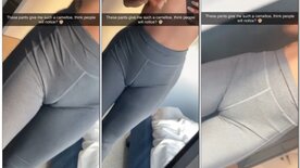 Zara Yazmin's tight pants tearing her pussy in half