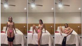 Fernanda Campos masturbating in the hotel