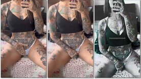 Hot, tattooed Amanda Morbeck showing off her beautiful body