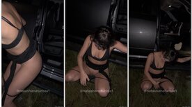 Naturist Natasha caught peeing in public after a night out