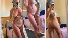 Giovanna Genesini applying moisturizer and showing off her beautiful body, video of her leaked