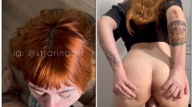 Sttaringartx Privacy Hot redhead gets down on her knees, sucks her man's cock and cavaalga her ass to get it all in
