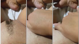 Vivi Fernandes masturbating her pussy with lubricant