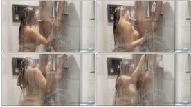 Cris Galera sucking and fucking a hunk in the shower