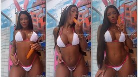 Stephanie Silveira hot bunny showing off her shapely body
