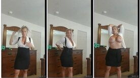 Honey Bunz sensualizando vestida de professora do sexo