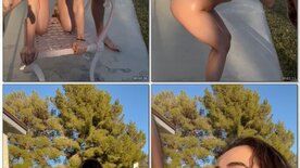 American couple fucking outdoors in various positions and sucking cock