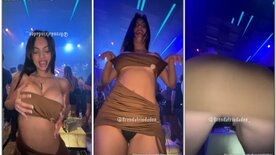 Brenda Trindade showing off her tits and pussy at the club