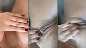 Geisy Arruda naked in the bath masturbating her clit in privacy