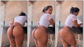 Andressa Lopes Ex of Chicão dos Teclados showing off her ass