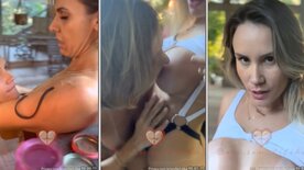 Lesbian porn Tuani Basotti horny fucking milf Lilika Teixeira