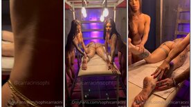 Sophi Carracini lesbian domination fetish with three women