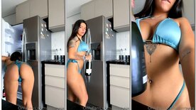 Yasmaia with her big ass in the kitchen