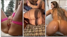 Maikelly Muhl compilation of videos of her rolling around naked and masturbating