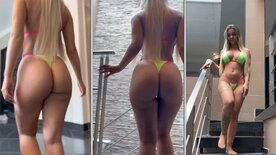 Hot Bruna Iork with a bikini jammed up her perfect ass