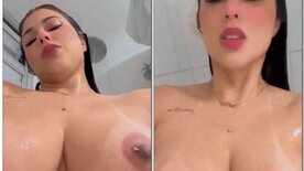 Redhotofc hot busty girl filming herself taking a bath naked