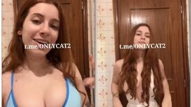 Youtuber Catarina Paolino in a bikini showing off her tits, horny and wanting to get laid