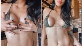 Bruna Felicio MMA shows off her hot bikini and big boobs