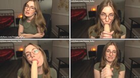 Emma_Ruby sucking on a dildo in a sensual and delicious way