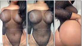 Nymphet Carol Machado sensualizing in various sexy lingeries