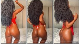 Hot, busty black girl Lua Santana showing off her best assets