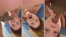 Lizzy Sweet in hot blowjob video for her lucky boyfriend