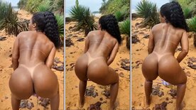 Cavala Vanessa Rodrigues rocks a bikini and rolls her perfect ass on the beach