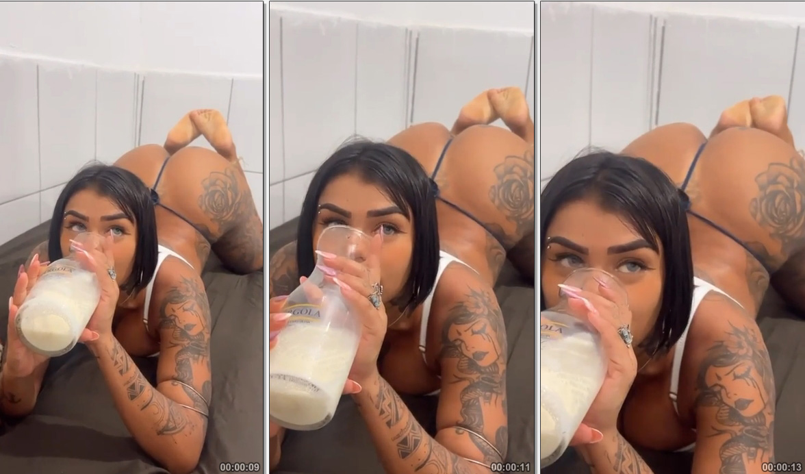 Onlyfans Dessa Delle Bebendo Leite Com Rabo Empinado E Micro Calcinha - Cnn  Amador