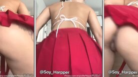 Nayara Harper pelada de saia mostrando a buceta bem gostosa