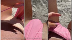 Vanessinha Vailatti exibindo a bucetinha na praia bem safada