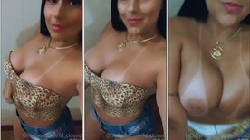 Fabi Duarte sensualizing and showing off her beautiful tanned breasts