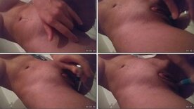 Nua Gianine se masturba com dedinhos e vibrador na xota molhadinha no banho
