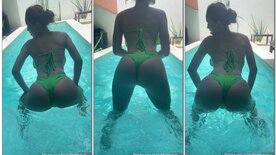 Deeh Lins mexendo a bunda safada na piscina