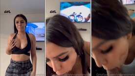 Colegial Viviane Lomelin dança chupa e faz sexo com dotado na cama