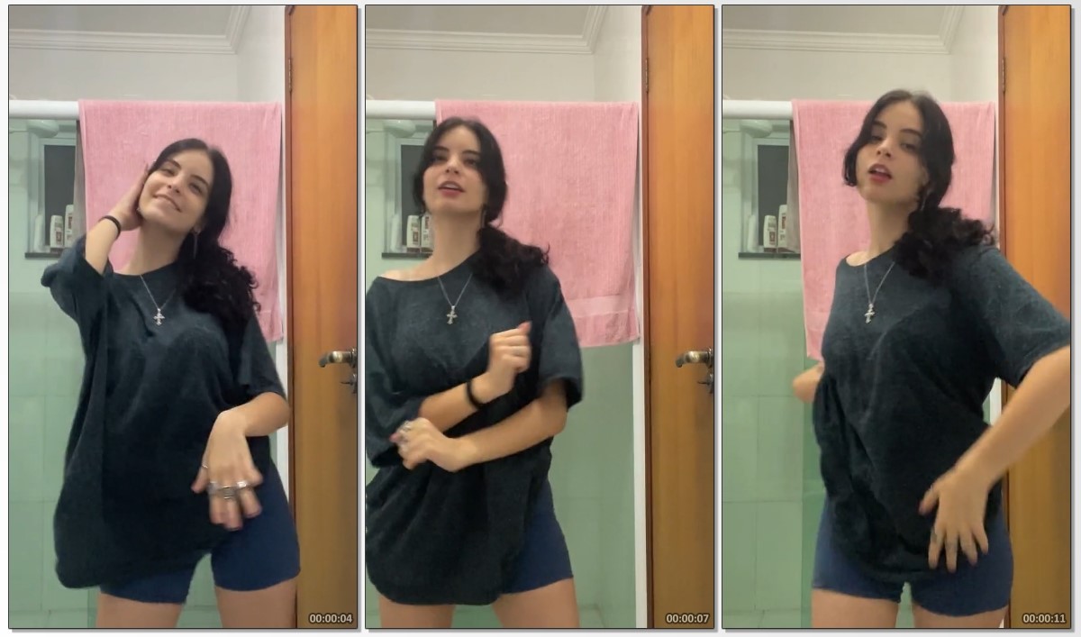 Julia Bates dançando tiktok com os peitos balançando - XvideosOnlyfans