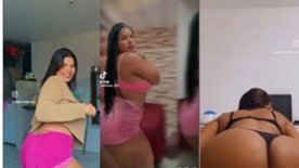 Gordinha deliciosa Jasminny toda safada rebolando a bunda grande de fio dental