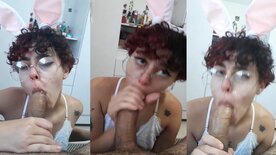 Boquete amador Ariane Kimiko chupando pau grande e grosso do macho