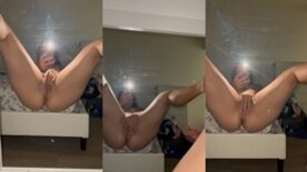 A ex lutadora do UFC Ailin Perez peladinha abrindo as pernas e mostrando a xoxota