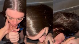 Isabella Erthal chupando a piroca e tomando gozada na boquinha