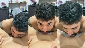 Isalbch recebendo sexo oral do comedor barbudo