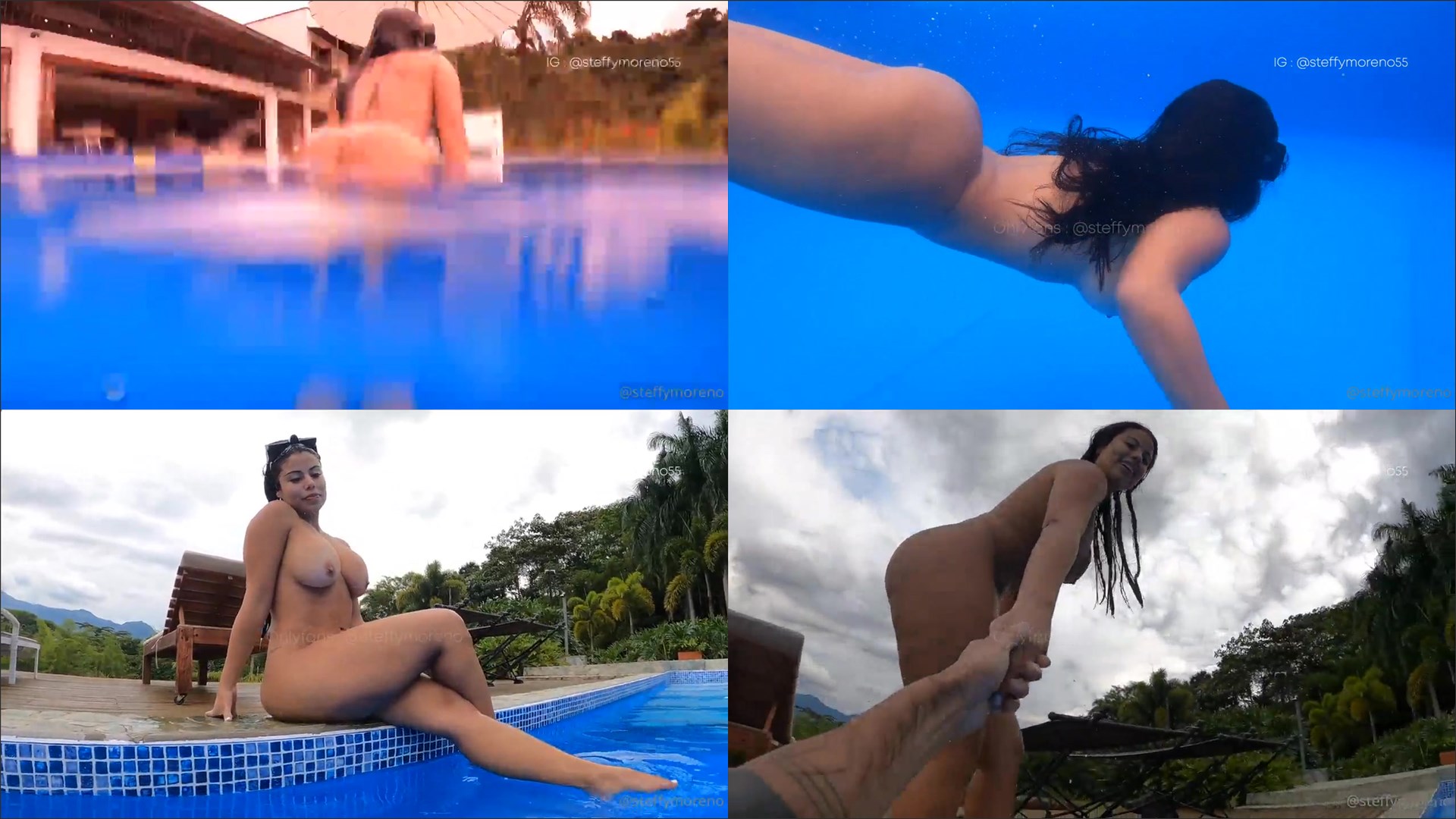 Steffy Moreno In Piscina Che Nuota Nuda Mostrando Il Suo Corpo Perfetto -  Cnn Amador