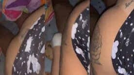 Isa Silva sem calcinha e de vestido quica bem gostoso na rola do seu namorado sortudo
