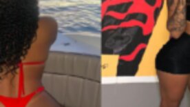 Kamila_packs18 pelada exibindo a buceta molhadinha no banho de chuveiro