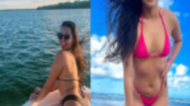 Thamyres Campos dando a buceta no pelo de quatro para o moreno