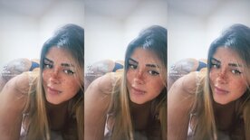 Bruna Lins do tiktok empinando o rabo de quatro